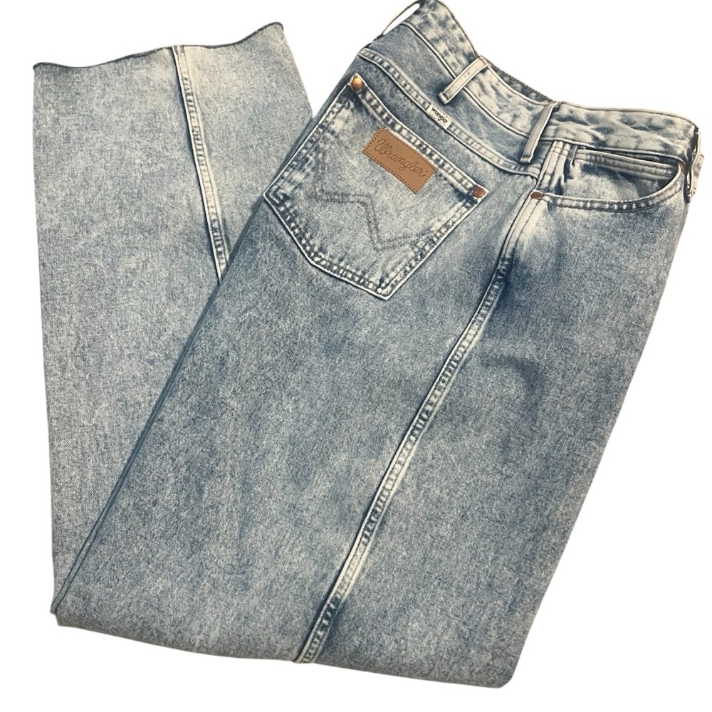 Wrangler Barrel Blue Jeans 30 x 31 Acid Wash High Rise 652 Women’s